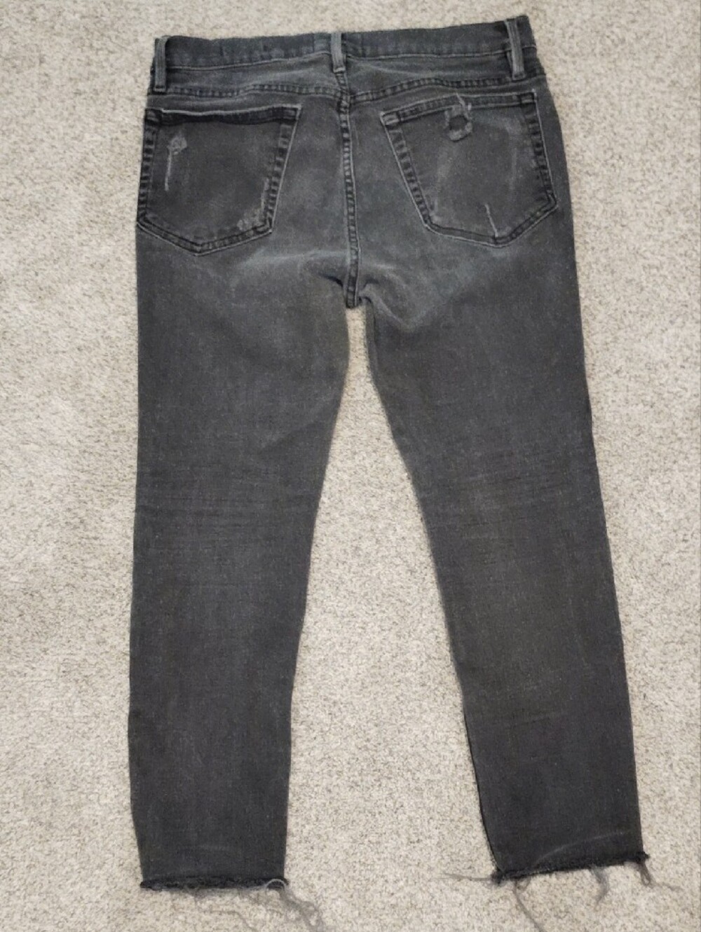 Frame Denim Washed Black Ripped Skinny Jeans - Picture 5 of 5